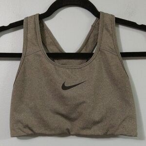 Nike Dri Fit Pull Over Women's Gray Sports Bra Size M #1230